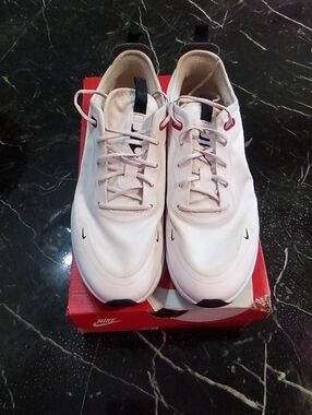 Nike Blush Pink and White Low-Top Trainers